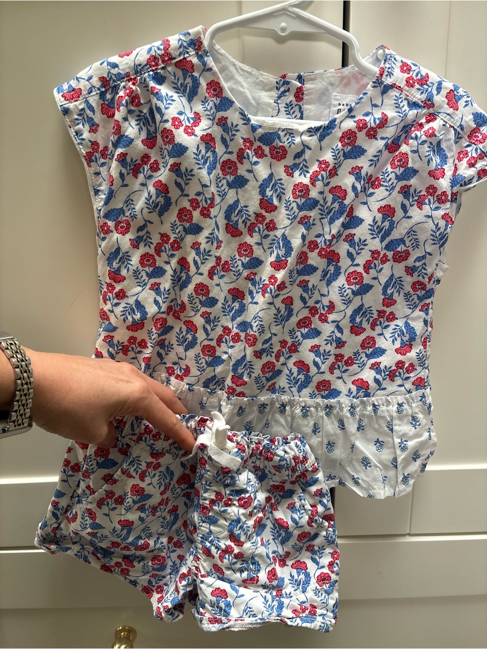GAP Girls Set with Blue and Red Print